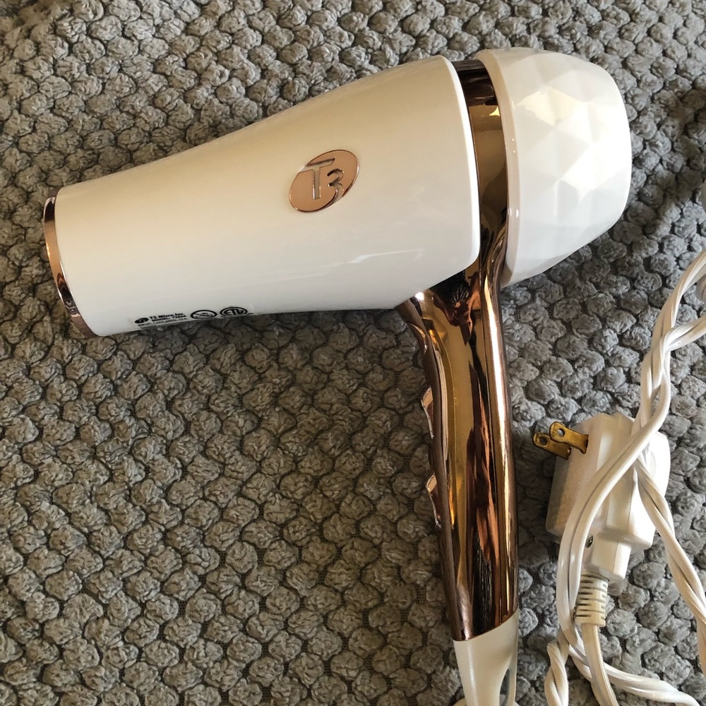 T3 Featherlight hair dryer white & rose gold